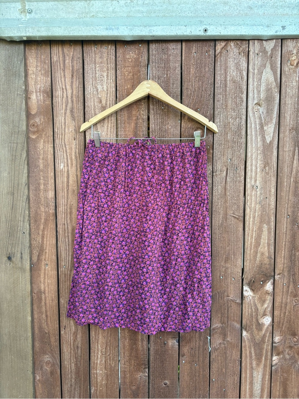 Vintage DCC Purple Grunge Whimsigoth Floral Skirt